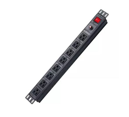 qualité Customized 8 Way PDU Rack Mount Socket With High Flame Retardancy Material usine